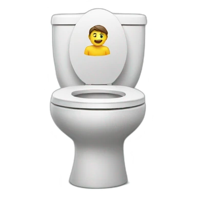 person on a toilet sticker