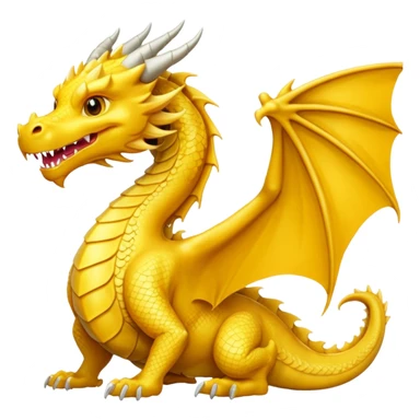 dragon jaune sticker