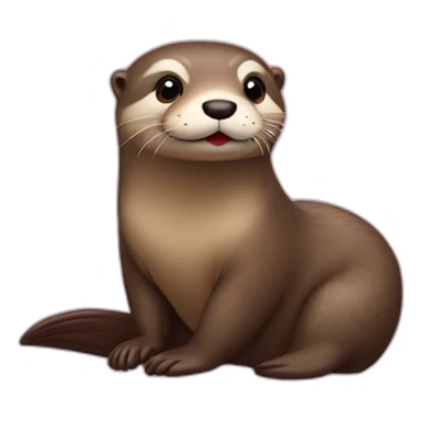 Loutre dans un coeur sticker