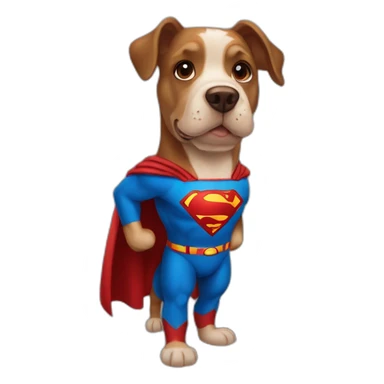 Superman qui promène son chien sticker