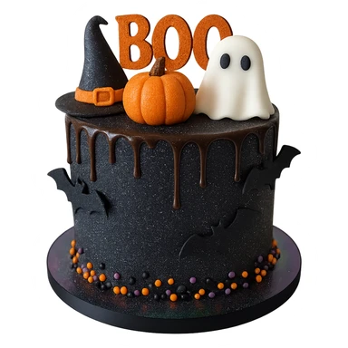 halloween cake, sparkly and trendy, remove background sticker