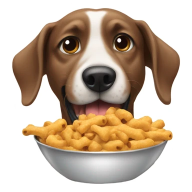 Dog eating food  sticker