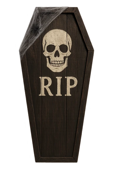 Halloween coffin , remove background sticker