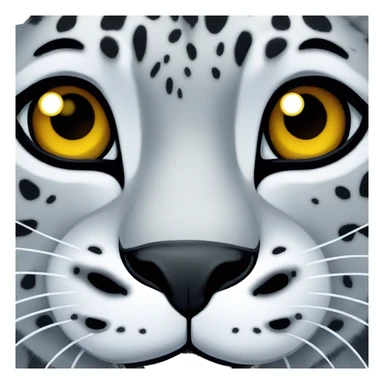 snow leopard winking sticker