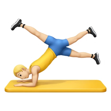 Create an emoji doing calisthenics planche sticker