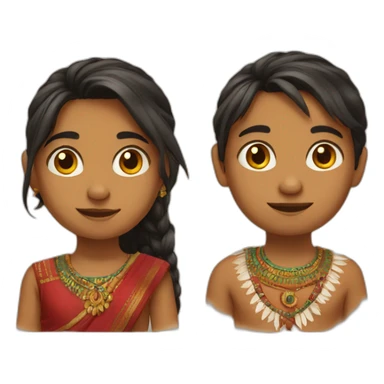 Half Indian and half Hungarian child sticker