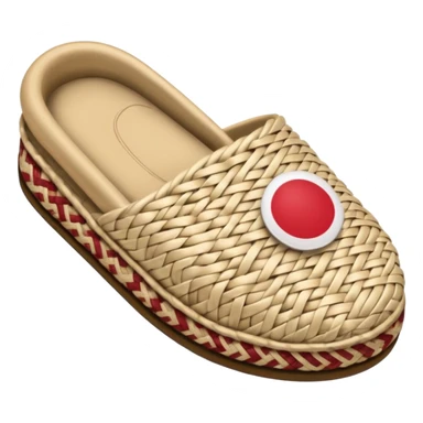 A hand holding a japan slipper  sticker