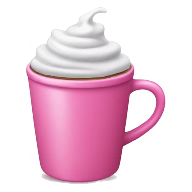 Pink coffee cup sticker