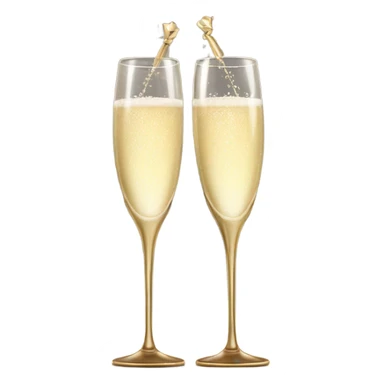two Champagne glass with a bow  sticker
