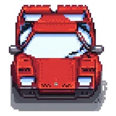 красная Lamborghini Countach, no background sticker