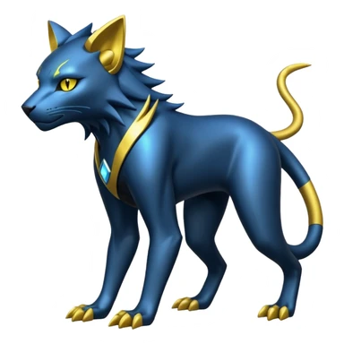 Modern Cyber Luxray-creature, full body sticker