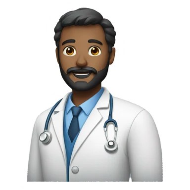 a man doctor with a dark beard sticker