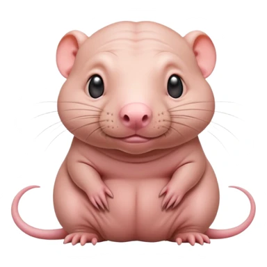 Hunchback naked mole rat sticker