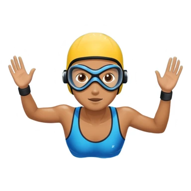 determined pool diver dives into a pool of confidence blue water underneath water  sticker