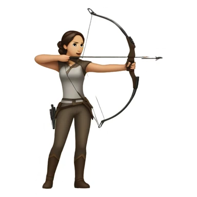 Katniss Everdeen shooting with a bow sticker