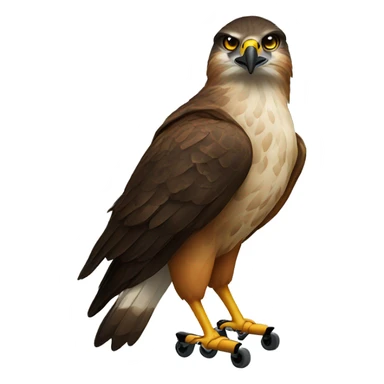 hawk and hockey sticker