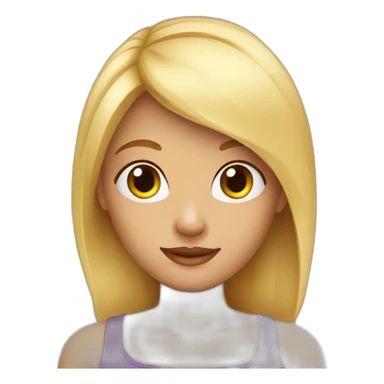 Cute girl blonde sticker