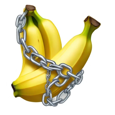 Banana wrapped in chain sticker