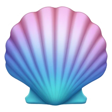 Pink and blue pastel scallop shell sticker