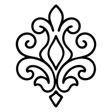 stencil pattern in Barocco style sticker
