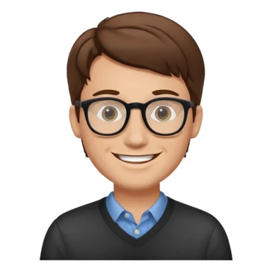 garcon blanc cheveux brun sociable qui discute avec des amis sticker