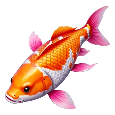 peixe koi rosa sticker