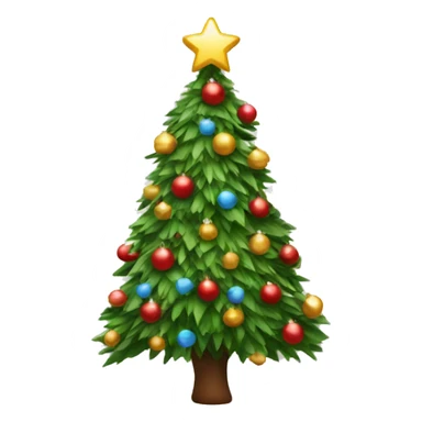 Christmas Tree decorated sticker