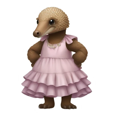 Pangolin in a dress sticker