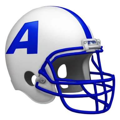 american football helmet royal blue with the letter white Letter A sticker