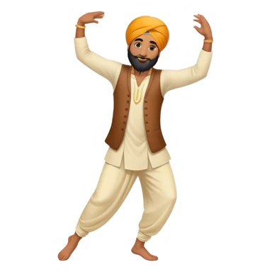 Punjabi man dancing sticker