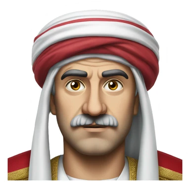 Turkish Sultan photorealistic serious sticker