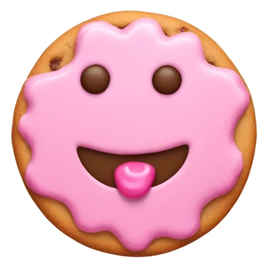 Cookie with pink frosting  sticker