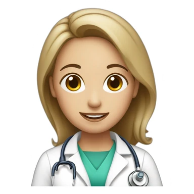 Female doctors with treat patients sticker