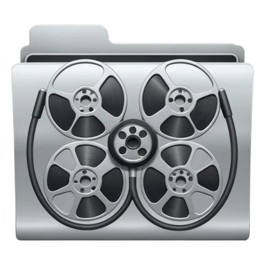 film reel folder sticker