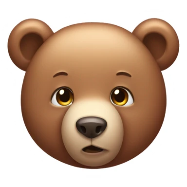 shy bear blushing sticker
