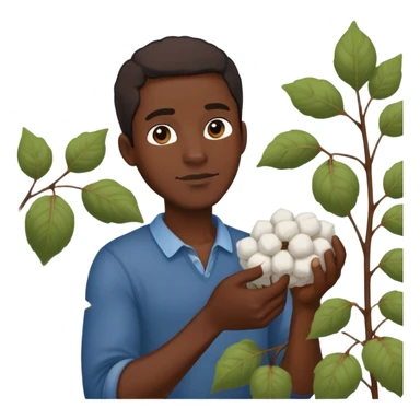 Black man picking cotton  sticker