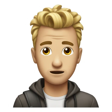 Guy with mowhawk and confused face sticker