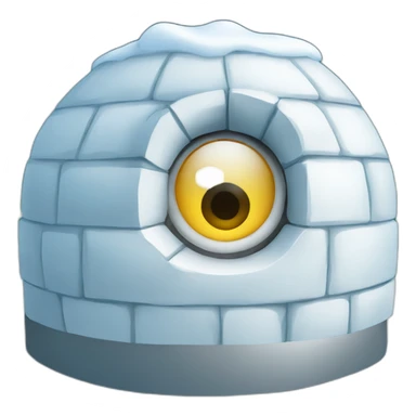 igloo watching with two eyes sticker