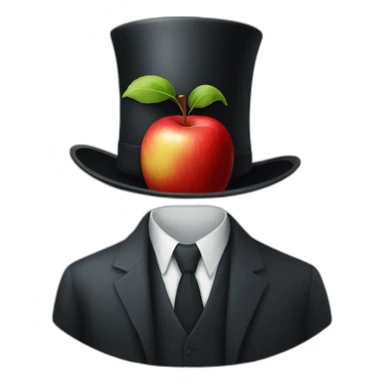 Magritte hat apple sticker