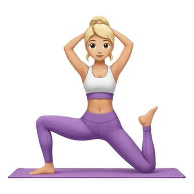 Blonde girl who always does pilaties  sticker