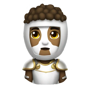 human with heavy white armor fantasy sticker