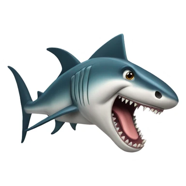 Tiburón subido e un caballo  sticker