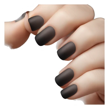 Nails with black French tip sticker
