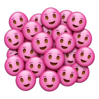 Generate me lots of pink emojis sticker