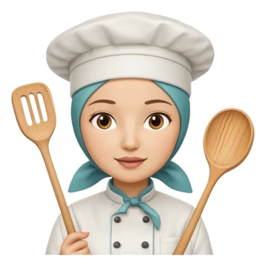 chef woman with hijab sticker