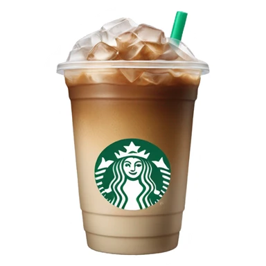 Starbuck ice coffee with ice cubes sticker