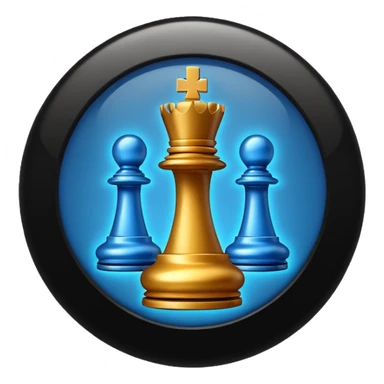 Chess brillent move emoji in blue colour  sticker