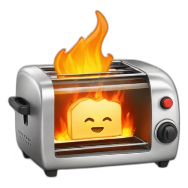 money in a toaster on fire sticker
