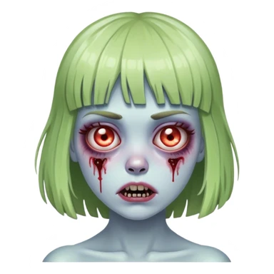 Faça um girl zombie de franja vegana  sticker