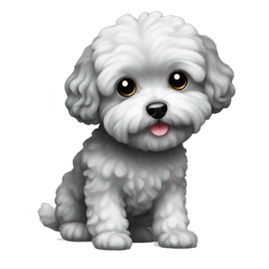 Black Maltipoo dog sticker